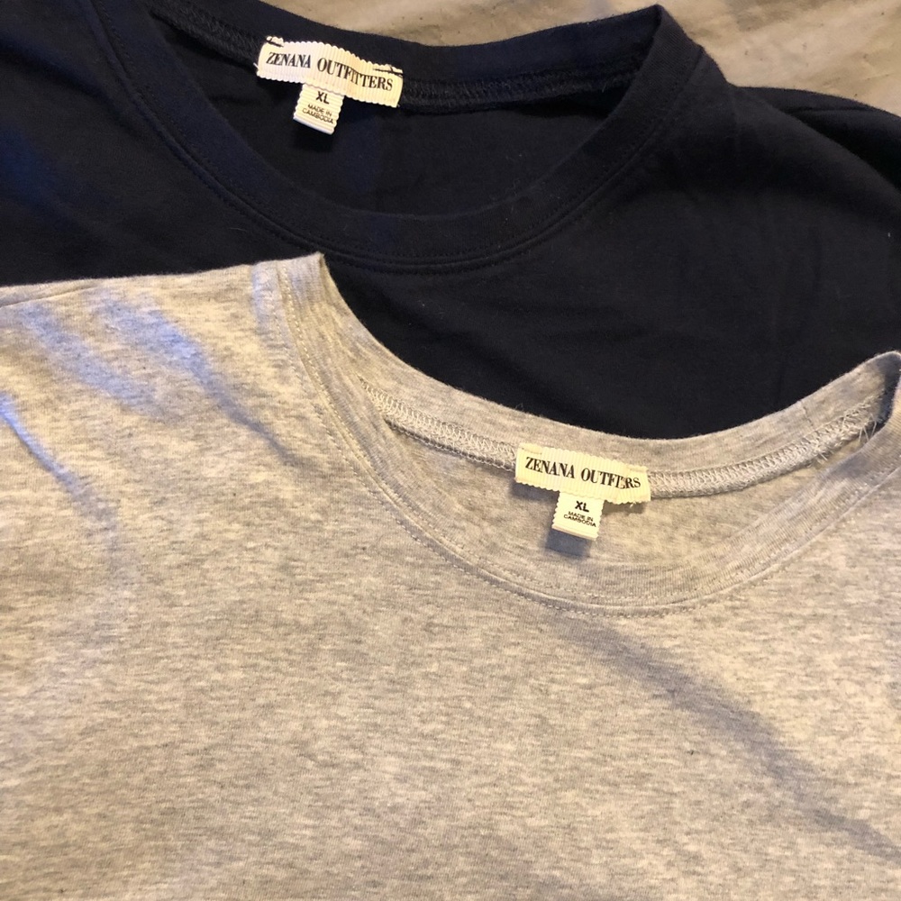 zenana outfitters XL shirts X2 blue & gray